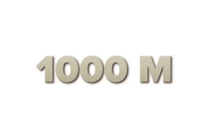 1000 million subscribers celebration greeting Number with card board 2 design png