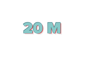 20 million subscribers celebration greeting Number with unique design png