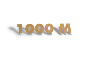 1000 million subscribers celebration greeting Number with hard card cutted design png