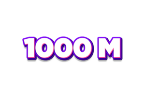 1000 million subscribers celebration greeting Number with purple and pink design png