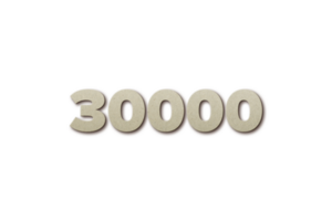 30000 iscritti celebrazione saluto numero con carta tavola 2 design png