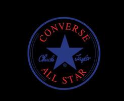 Converse All Star Logo Brand Shoes Symbol Design Illustration Vector With Black Background