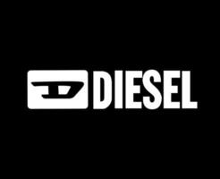 diesel logo marca símbolo blanco diseño lujo ropa Moda vector ilustración con negro antecedentes