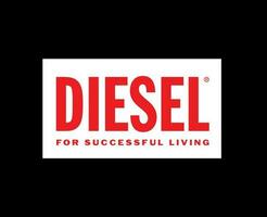 diesel logo marca ropa símbolo diseño lujo Moda vector ilustración con negro antecedentes