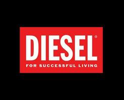 diesel marca logo ropa símbolo diseño lujo Moda vector ilustración con negro antecedentes