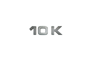 10 K iscritti celebrazione saluto numero con stella guerre design png