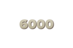 6000 les abonnés fête salutation nombre avec carte planche 2 conception png