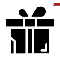 gift box  glyph icon vector