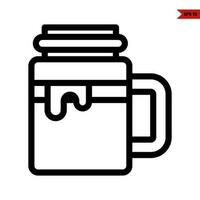 glass drink line icon vector