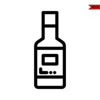 bottle drink line icon vector