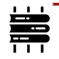 sausage glyph icon vector