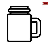 jar glass drink line icon vector