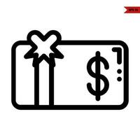 money gift line icon vector