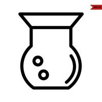 teapot line icon vector