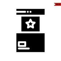 star in display glyph icon vector