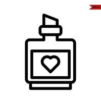 love in earing line icon vector