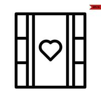 love in cliche line icon vector