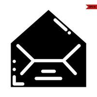 mail glyph icon vector