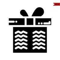 gift box  glyph icon vector