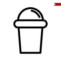 cup drink line icon vector