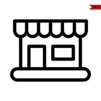 store food line icon vector