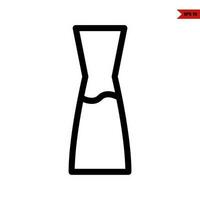 glass drink line icon vector