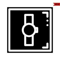 watch in frame glyph icon vector