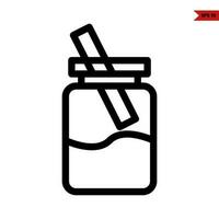 jar glass drink line icon vector