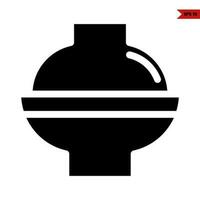 ricebowl glyph icon vector