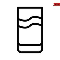 glass drink line icon vector