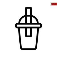 cup drink line icon vector