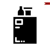 bottle drink in paperbag glyph icon vector