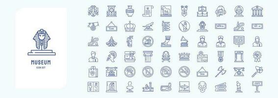 Museum, including icons like African Mask, Ancient jar, Scroll, Art and more vector