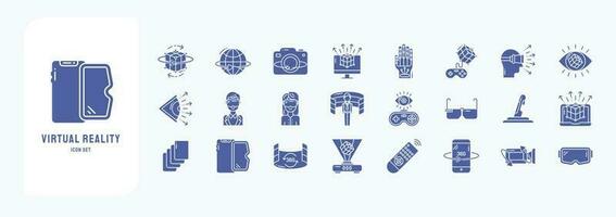 Collection of icons related to Virtual Reality, including icons like vr, augmented reality, Technology and more vector