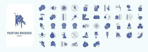 Collection of icons related to Wall Paint, including icons like Paint, wall Paint, color, and more vector
