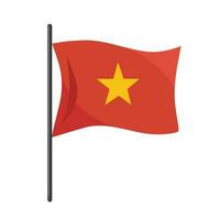 Flag of Vietnam. Vietnam Icon vector illustration, National flag for country of Vietnam isolated on white background.