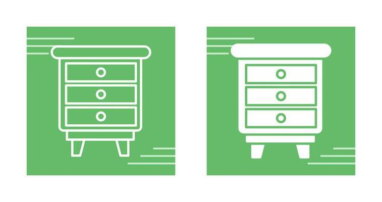 Chest Of Drawers Vector Icon