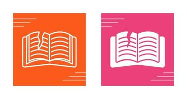 Teared Book Vector Icon