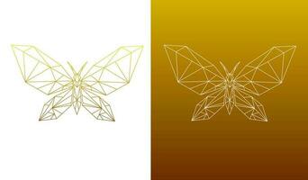 vector ilustración gráfico de diseño polígono mariposa elegante geométrico en línea Arte estilo