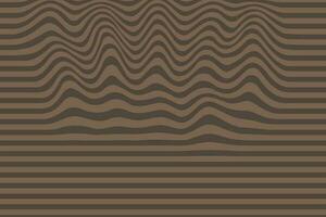 Brown optical illusion liquify lines rippled wavy background. Distorted liquid wave acrylic marble texture vector. vector