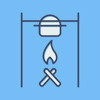 Camp Fire Vector Icon