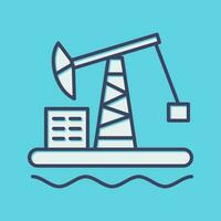 Oil Platform Vector Icon