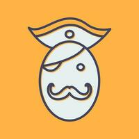 Pirate in Hat Vector Icon