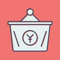 Yen Basket Vector Icon