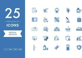 Vector set of Medical Services icons