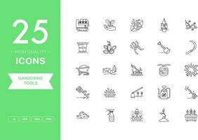 Vector set of Gardening  icons