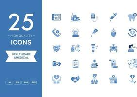 Vector set of Healthcare and Medical icons