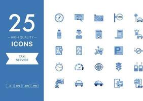 Vector set of Taxi Service icons