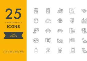 Vector set of Taxi Service icons