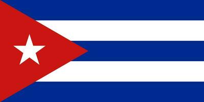 National flag of Cuba. Cuban flag. Official colors. photo